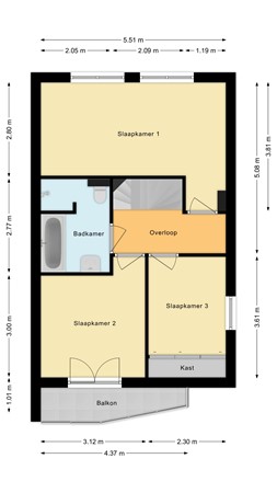 Floorplan - De Bleek 12, 2411 DT Bodegraven